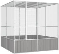 Vidaxl - Vogelk&auml;fig Grau 213,5x217,5x211,5 Cm Verzinkter Stahl