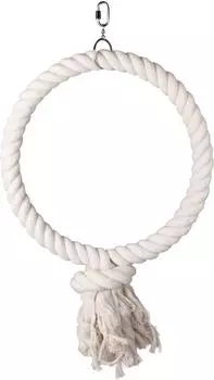 Flamingo Käfigaufhänger 1 Ring aus Baumwolle Hakan weiß XL