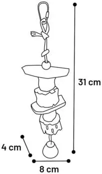 Flamingo Sittichspielzeug Puk