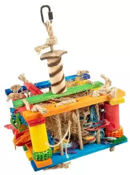 Duvo+ Spielkiste aus Holz mit Sisal & Kokos
