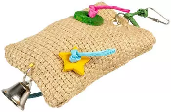 Duvo+ Sisal Snack-Beutel mit Papier, Holz & Glocke S