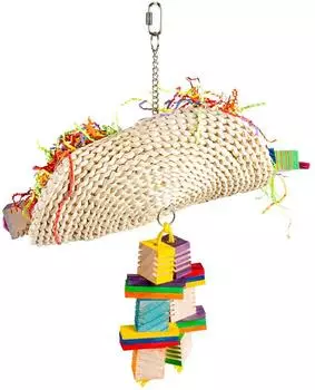 Duvo+ Vogelspielzeug Groovy Taco mit Holzblöcken Mais M
