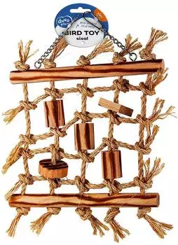 Duvo+ Kletternetz aus Sisal mit BBQ Holz beige