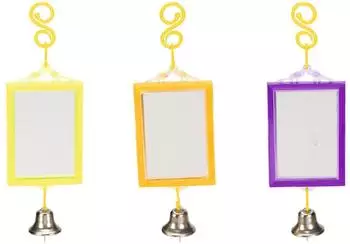 Beeztees Spiegel mit Glocke für Sittiche 12 x 6 cm