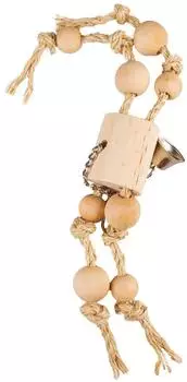 Duvo+ Spielzeug mit Sisalseil & Holzperlen beige