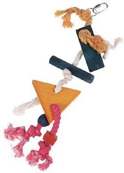 Flamingo Käfighänger Holzperlen (40 x 10 cm)