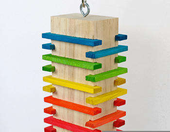 HappyBird Papageienspielzeug aus Holz Slidy