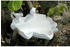 Dobar Vogeltränke Blattparadies rund Keramik 31x29x5,5cm weiß
