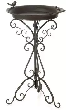 Moritz Vogeltränke mit Vögeln, braun, 74cm, frostsicher