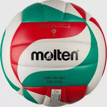 Molten VM3000 Volleyball Größe 4, weiß/grün/rot (V4M3000-L)