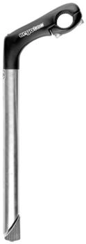 Humpert Vorbau Kobra Tube SL 300mm/90mm Niro/Alu,schwarz/silb,30°,1 1/8",Ø25,4mm