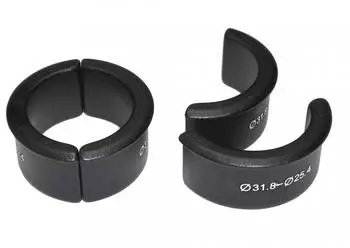 Humpert H&uuml;lsen-Set Alu, Vorbau 31.8mm auf 25.4mm Lenkerklemmung, schwarz