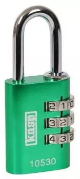 Kasp Aluminium Combination Padlock 30mm green Kasp Aluminium Combination Padlock 30mm green