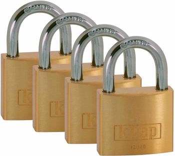 Kasp Vorhängeschloss Messing 40 mm 4er Pack gleichschließend (K12040D4)