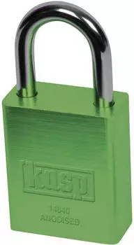 Kasp Aluminium-Vorh&auml;ngeschloss 40mm Gr&uuml;n (K14040GRED)