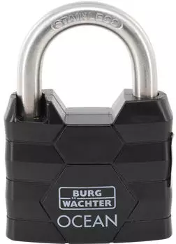 Burg W&auml;chter Ocean 490 Ni 60 Zylinder-Vorh&auml;ngeschloss Messing (421628)