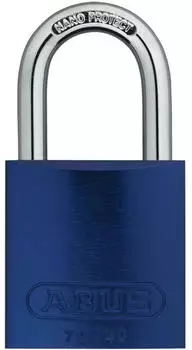 ABUS Titalium 72 Zylindervorhangschloss Spezialaluminium blau, 6er-Pack (72/40)