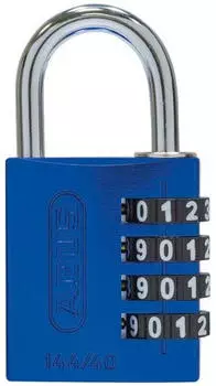 ABUS 144/40 Lock-Tag Zahlen-Vorhangschloss Aluminium, Blau
