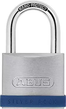 ABUS Silver Rock 5/55 Vorhängeschloss Zink, Silikon Schutzrahmen (77564)