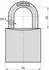 Basi Vorhangschloss gravierbar Aluminium Lila (6190-4000-2000)