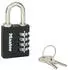 Master Lock Kombinationsschloss 40mm mit Notschlüssel, Schwarz (7641EURDBLK)