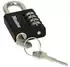 Master Lock Kombinationsschloss 40mm mit Notschlüssel, Schwarz (7641EURDBLK)