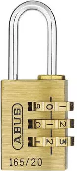 ABUS 165/20 Zahlenschloss 20mm Messing 3-stellig (32161)