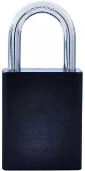 Kasp Aluminium-Vorh&auml;ngeschloss 38mm Schwarz (K14040BLAD)