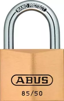 ABUS 85IB/50 Messing-Vorhängeschloss Edelstahlbügel 50mm, gleichschließend (04817)