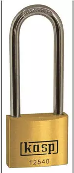 Kasp Vorh&auml;ngeschloss Messing Premium 40mm hoher B&uuml;gel gleichschlie&szlig;end (K12540L40A1)
