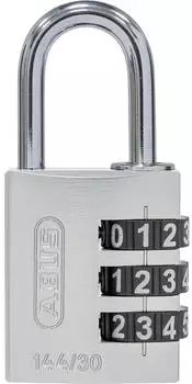 ABUS 144/30 Zahlenschloss Vorh&auml;ngeschloss Aluminium silber (144/30)