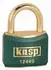 Kasp Vorhängeschloss Messing grün ummantelt 40mm gleichschließend (K12440GREA1)
