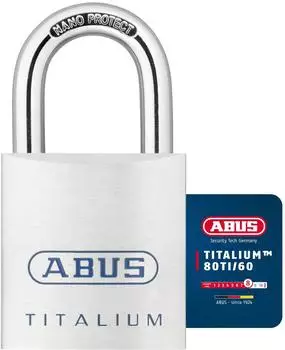 ABUS 80TI/60mm TITALIUM Vorh&auml;ngeschloss gleichschlie&szlig;end (ABUKA26945)