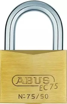 ABUS Modell 75 Vorh&auml;ngeschloss Messing 50mm, 5 Wendeschl&uuml;ssel (26844)