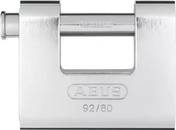 ABUS 92/80 Monoblockschloss Messing Rolladen-Vorhängeschloss (35214)