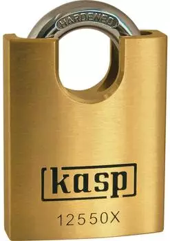 Kasp Premium-Vorh&auml;ngeschloss aus Messing 50mm geschlossener B&uuml;gel (K12550XD)