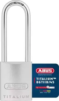 ABUS 86Ti/45 TITALIUM Vorh&auml;ngeschloss ohne Zylinder, 70mm Edelstahlb&uuml;gel (04392)