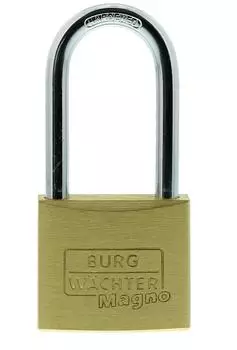 Burg W&auml;chter Magno 400E Zylinder-Vorh&auml;ngeschloss Messing, hoher B&uuml;gel (400E)
