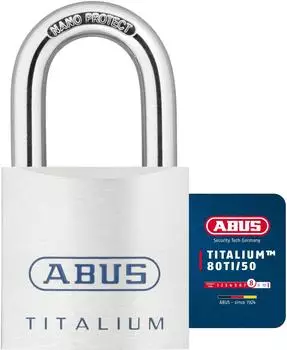 ABUS 80TI/50mm TITALIUM Vorh&auml;ngeschloss gleichschlie&szlig;end (KA8012)