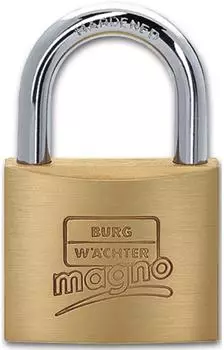 Burg W&auml;chter Vorhangschloss 400 E Magno verschiedensperrend, B&uuml;gelh&ouml;he 80mm, Breite 50mm (06260)