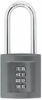 ABUS 158/50HB50 Kombinations-Vorh&auml;ngeschloss 50mm, 4-stellig, langer B&uuml;gel (08396)