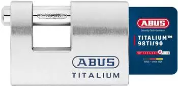 ABUS 98 Titalium Monoblockschloss Sicherheitslevel 8 (98TI/90)