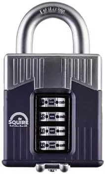 Squire Warrior Hochsicherheits-Kombinations-Vorhängeschloss mit offenem Bügel 55mm (WC55BX)