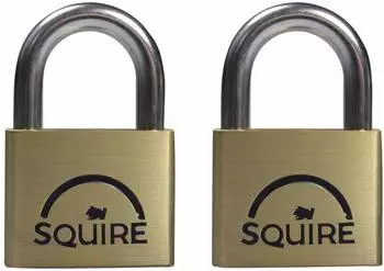 Squire Lion Messing Vorhängeschlösser 5-Pin 50mm Doppelpack (LN5T)