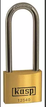 Kasp Vorh&auml;ngeschloss 50mm langer B&uuml;gel, Messing (K12550L80D)