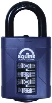 Squire CP50 Kombinations-Vorhängeschloss 4-Rad 50mm (CP50BX)