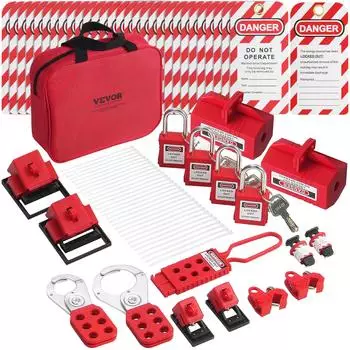 VEVOR Elektrisches Lockout-Tagout-Kit, 47-teilig, mit Tragetasche (ZT-D1)