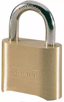 Master Lock Messing-Vorh&auml;ngeschloss Standard-B&uuml;gel, Gold, 51mm