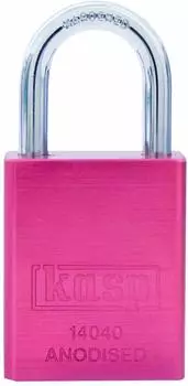 Kasp Aluminium-Vorh&auml;ngeschloss 38mm, rot (K14040REDD)
