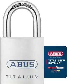 ABUS 80TI/40 Titalium Vorh&auml;ngeschloss gleichschlie&szlig;end 40mm (ABUKA56221)